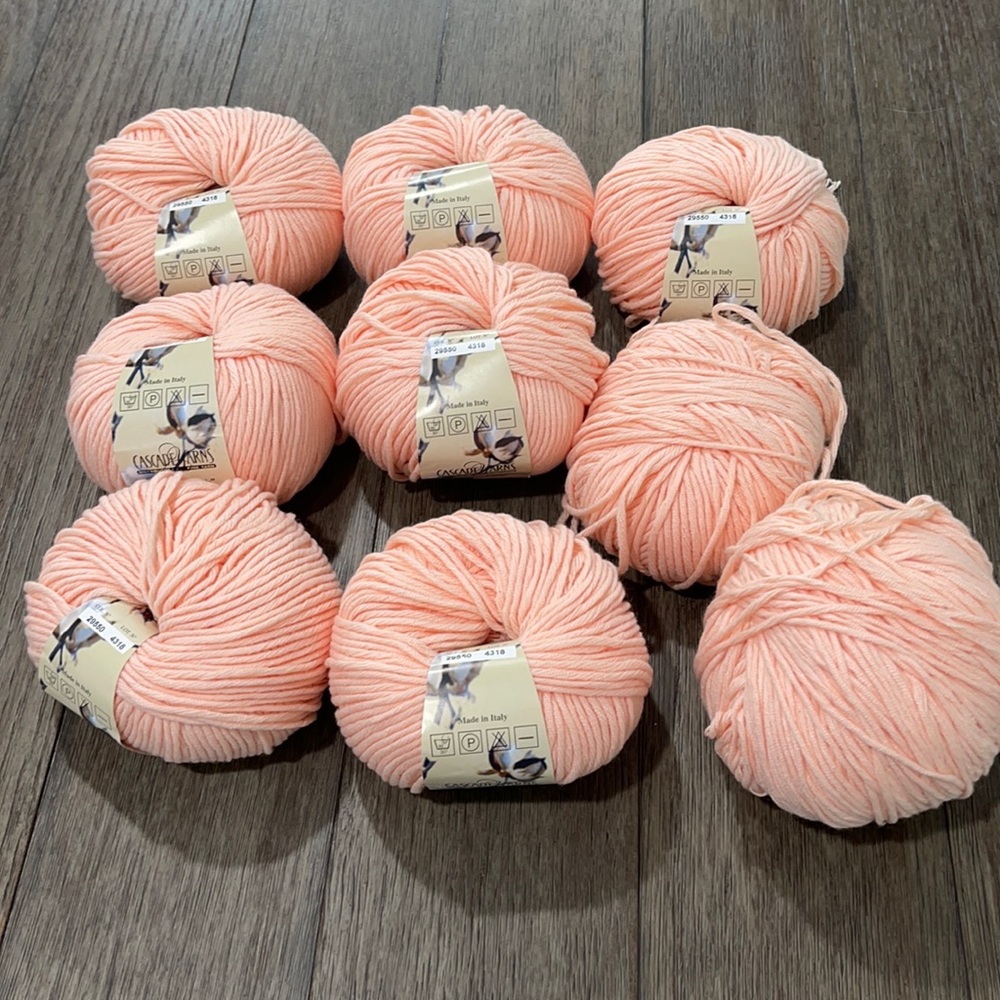Ten skeins of Cascade Yarn